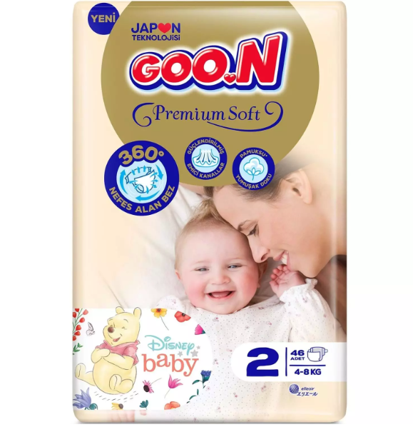 Goon Premium Cırtlı Bebek Bezi Jumbo 2 (Mini) Beden-46 Adet