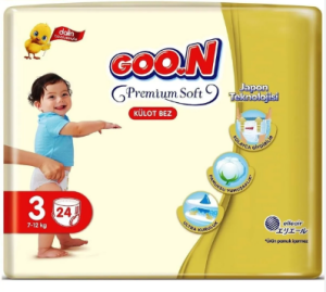 Goon İkiz Paket Külot Bebek Bezi Premium Soft 3 (Midi) Beden-24 Adet