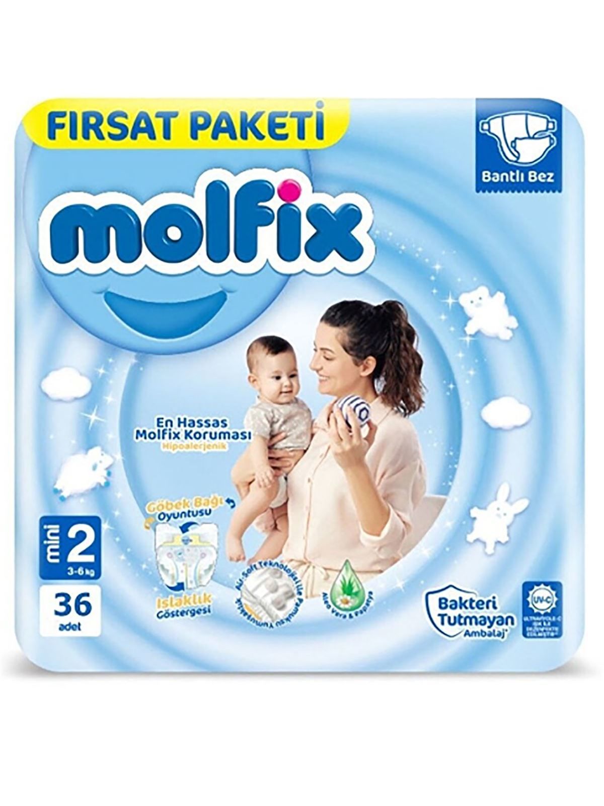 Molfix Jumbo Cırtlı Bebek Bezi 2 (Mini) Beden-36 Adet