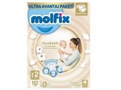 Molfix Ultra Avantaj Pure Soft Cırlı Bebek Bezi 2 mini 112 adet