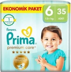 Prima Premium Care Cırtlı Bebek Bezi 6 (XL) Beden-35 Adet