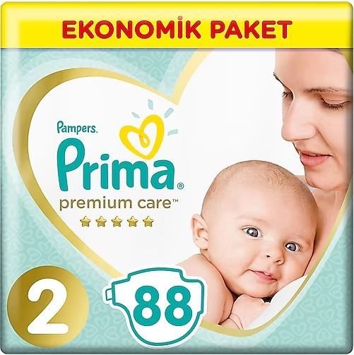 Prima Premium Care Cırtlı Bebek Bezi 2 (Mini) Beden-60 Adet