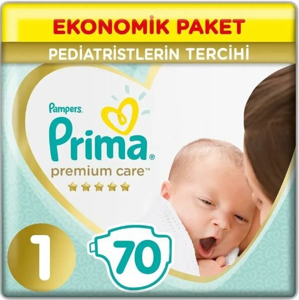 Prima Premium Care Cırtlı Bebek Bezi 1 (Yenidoğan) Beden-70 Adet