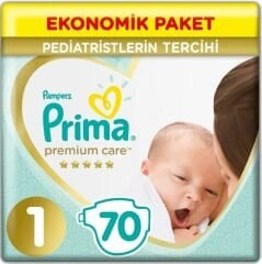 Prima Premium Care Cırtlı Bebek Bezi 1 (Yenidoğan) Beden-70 Adet