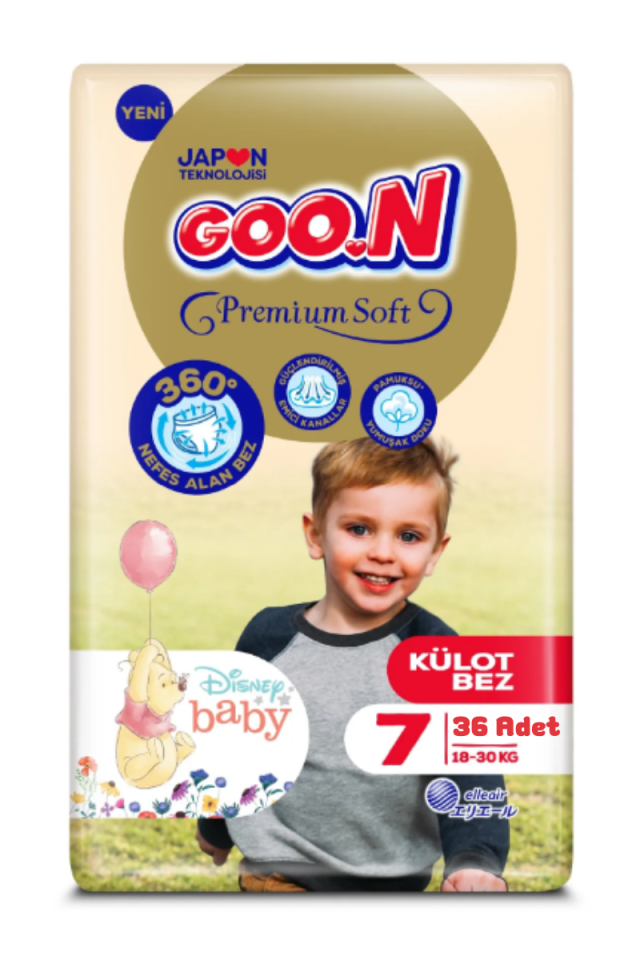 Goon Premium Soft Külot Bebek Bezi Aylık Paket 7 (XXL) Beden-36 Adet