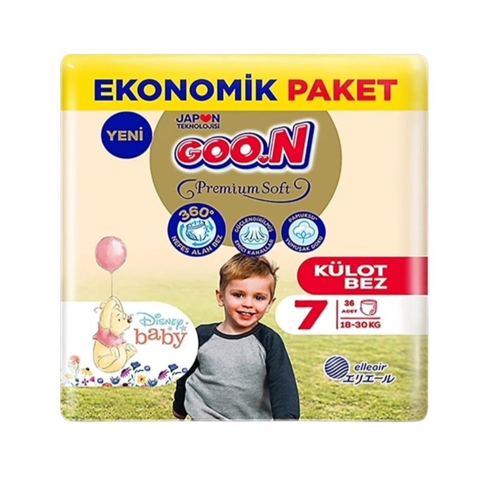 Goon Premium Soft Külot Bebek Bezi Aylık Paket 7 (XXL) Beden-36 Adet