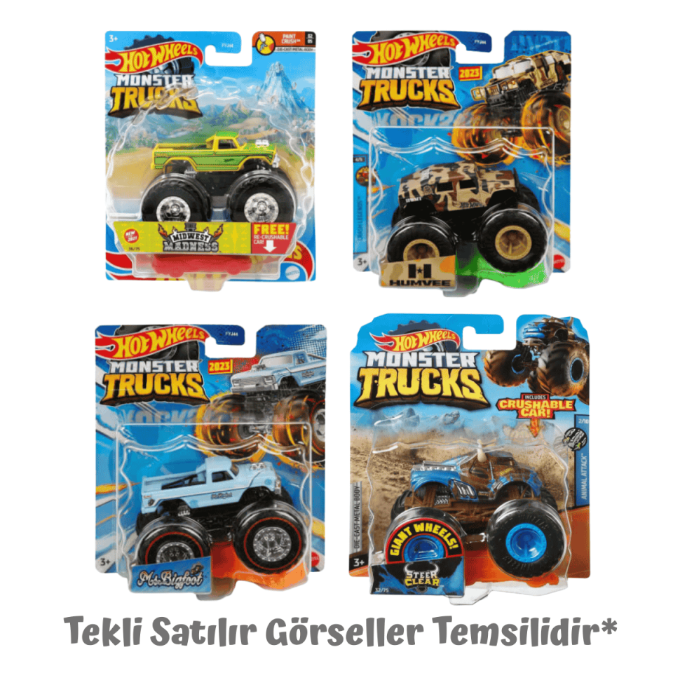 Hot Wheels Monster Trucks Arabalar 1:64