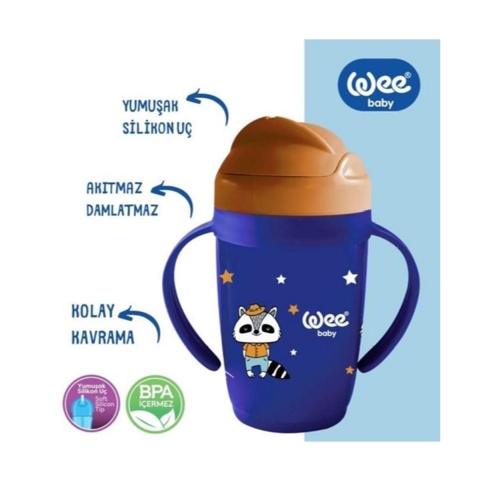 Wee Baby Friends Kulplu Pipetli Bardak 265 ml