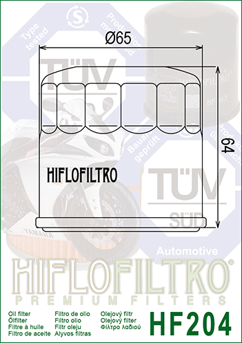 Hiflo HF-204 Yağ Filtresi KAWASAKİ Bazı Modelleri HF204