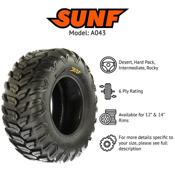 SunF 26x9R14 A043 All Trail 6PR Atv-Utv Ön Lastik