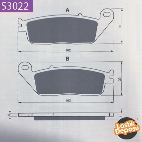 KAWASAKI Z 800 Ön Fren Balatası Goldfren S3-022