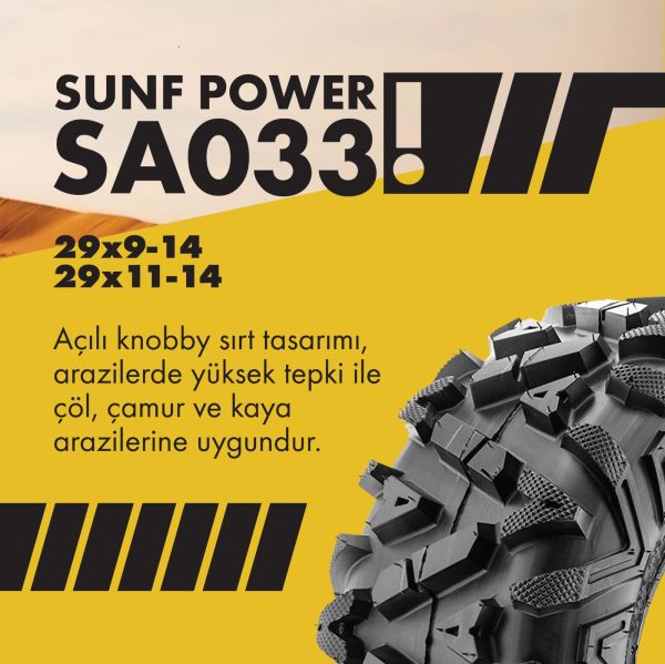 SunF Set 29x9-14 ve 29X11-14  A033 Power ATV-UTV Lastik Takımı Ön-Arka