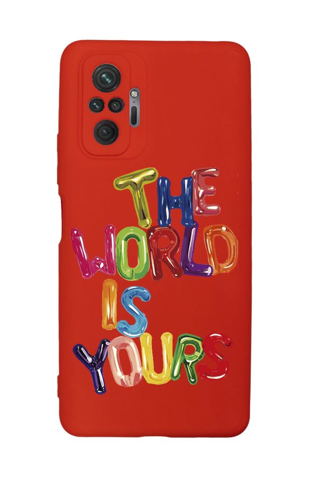 Xiaomi Redmi Note 10 Pro Max The World Is Yours Desenli Premium Silikonlu Telefon Kılıfı