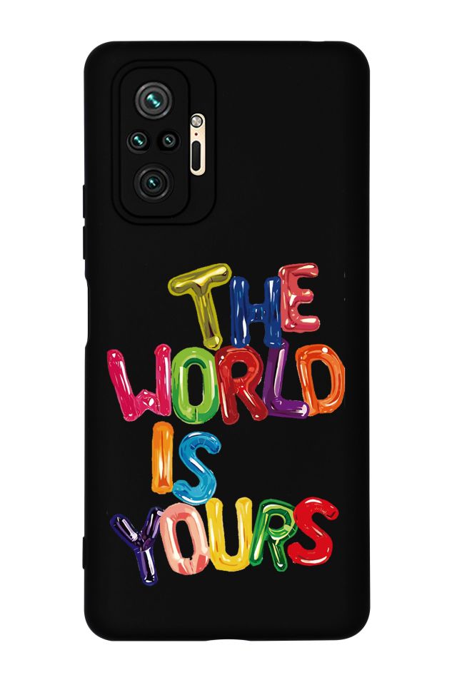Xiaomi Redmi Note 10 Pro Max The World Is Yours Desenli Premium Silikonlu Telefon Kılıfı