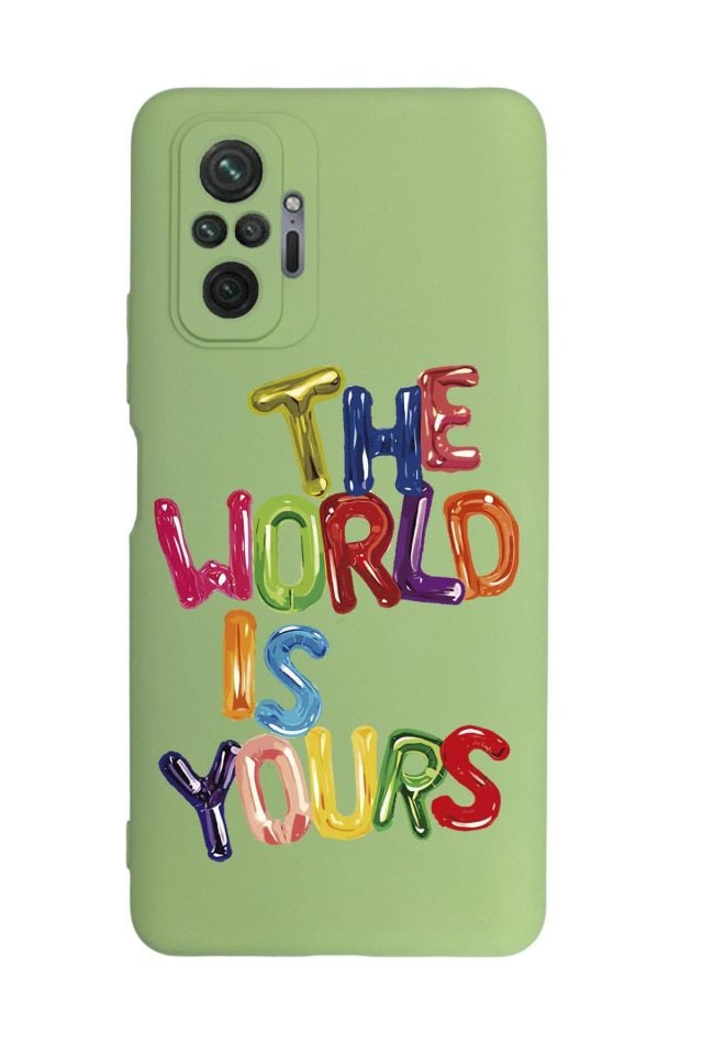 Xiaomi Redmi Note 10 Pro Max The World Is Yours Desenli Premium Silikonlu Telefon Kılıfı
