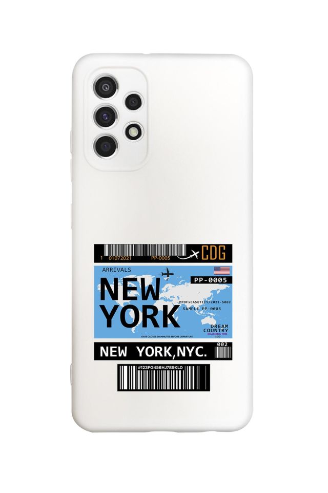 Samsung A23 Uyumlu New York Desenli Premium Silikonlu Lansman Telefon Kılıfı
