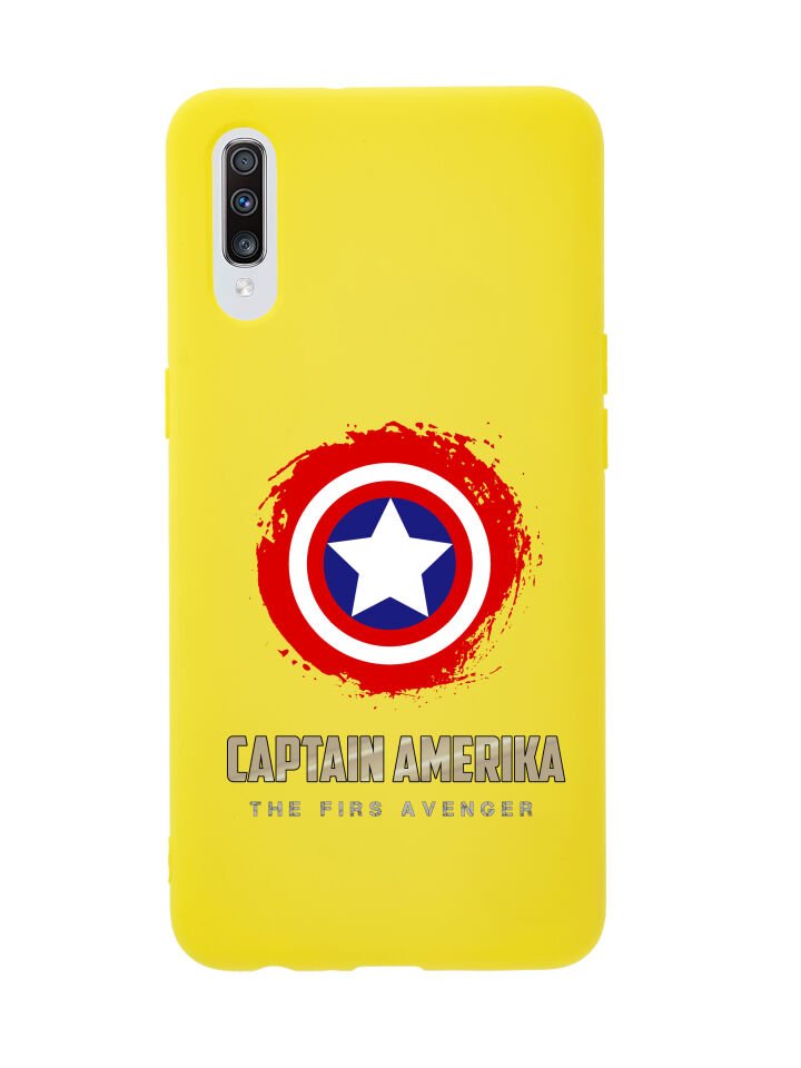 Samsung A70 Captain America Premium Silikonlu Telefon Kılıfı