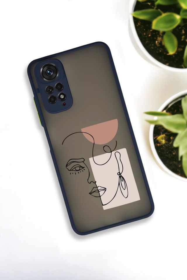 Xiaomi Redmi Note 11 Uyumlu Women Art Desenli Buzlu Şeffaf Lüx Telefon Kılıfı
