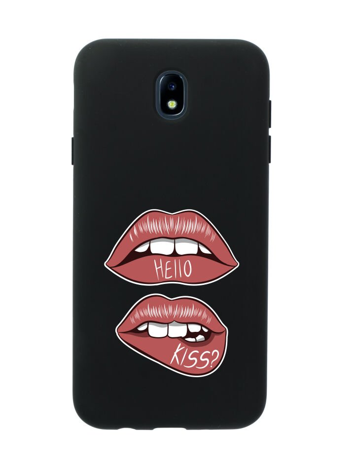 Samsung J7 Pro Hello Kiss Premium Silikonlu Telefon Kılıfı