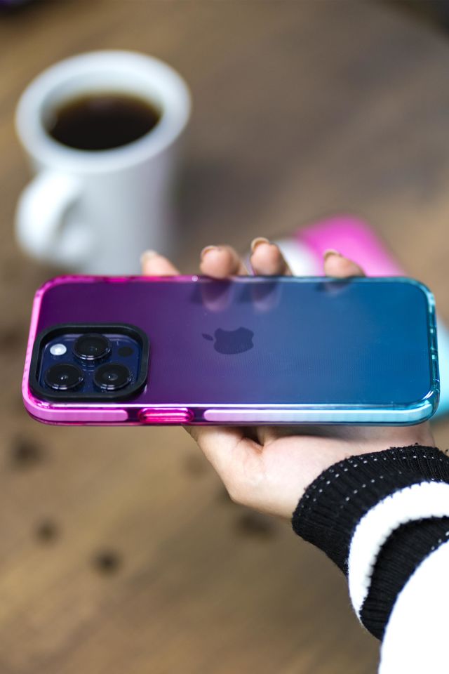 iPhone 14 Pro Uyumlu Premium Rainbow Renkli Silikonlu Telefon Kılıfı