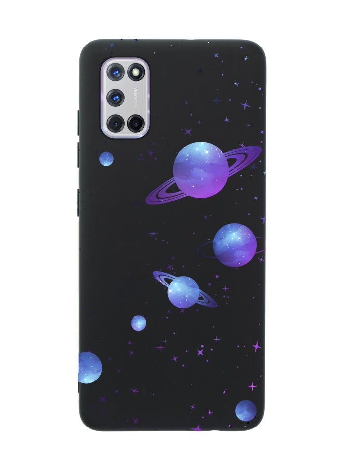 Oppo A72 Galaxy and Stars Premium Silikonlu Telefon Kılıfı