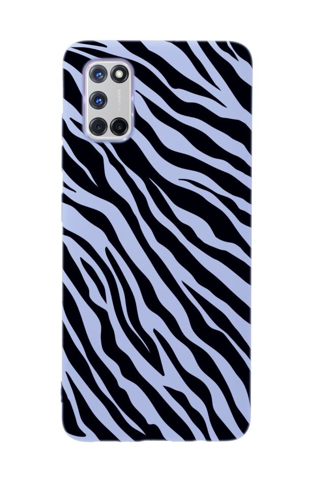 Oppo A52 Zebra Pattern Premium Silikonlu Telefon Kılıfı