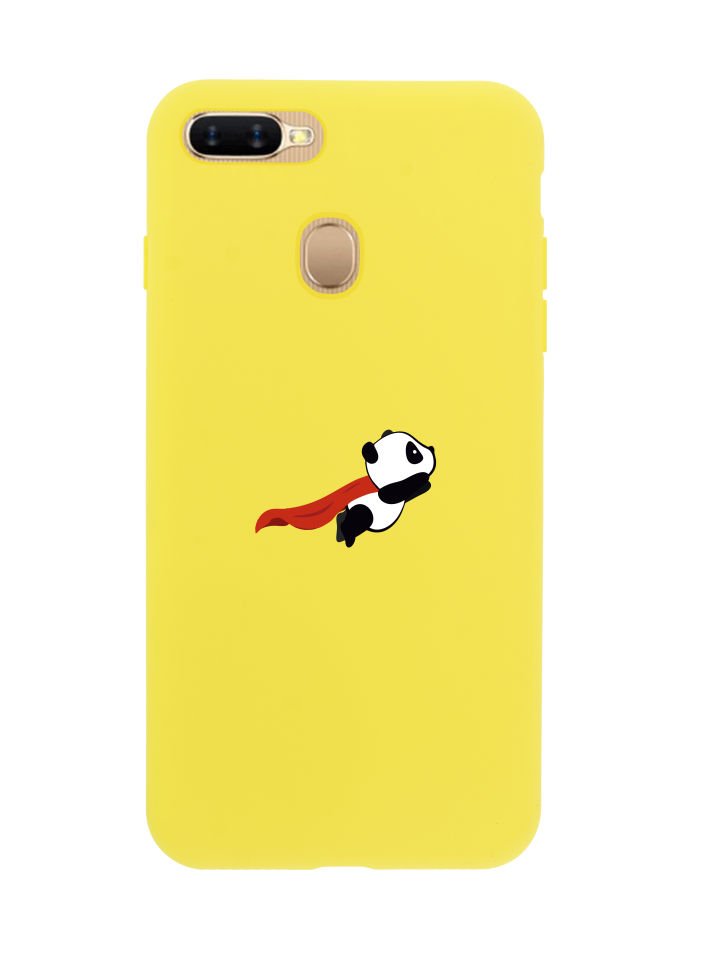 Oppo AX7 Uçan Panda Premium Silikonlu Telefon Kılıfı