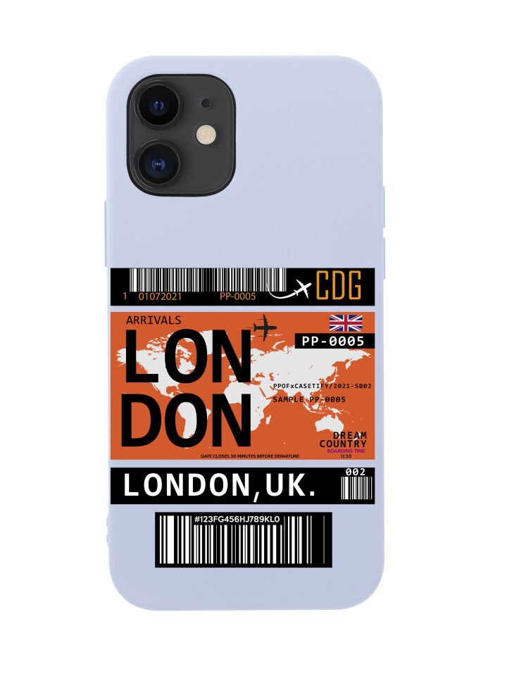 iPhone 12 Mini London Bilet Tasarımlı Telefon Kılıfı