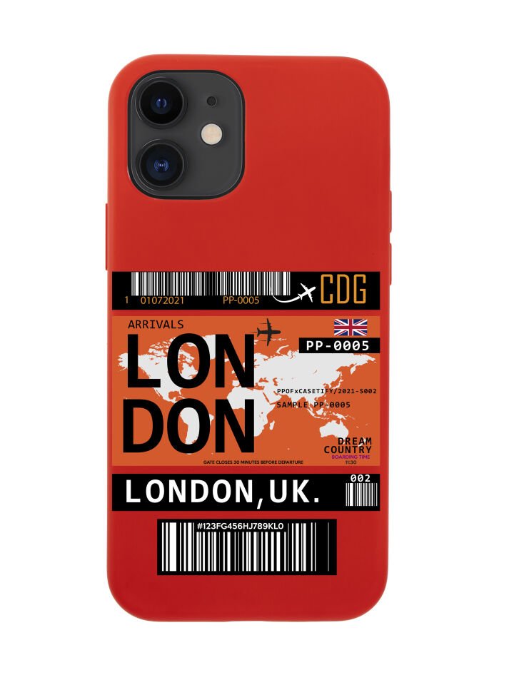 iPhone 12 Mini London Bilet Tasarımlı Telefon Kılıfı