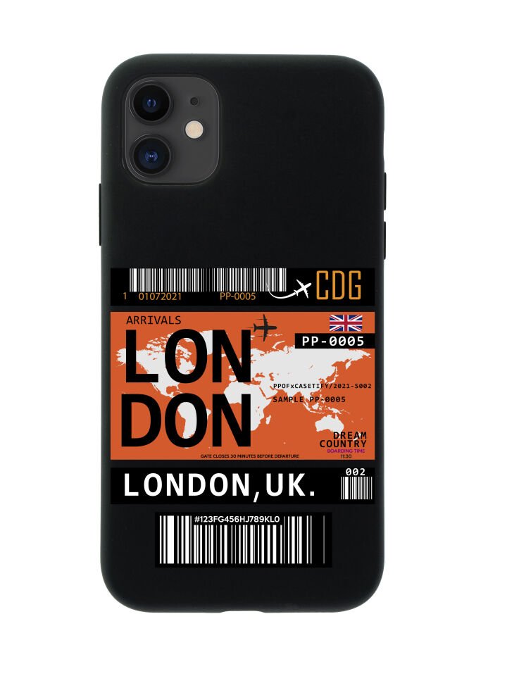 iPhone 12 Mini London Bilet Tasarımlı Telefon Kılıfı