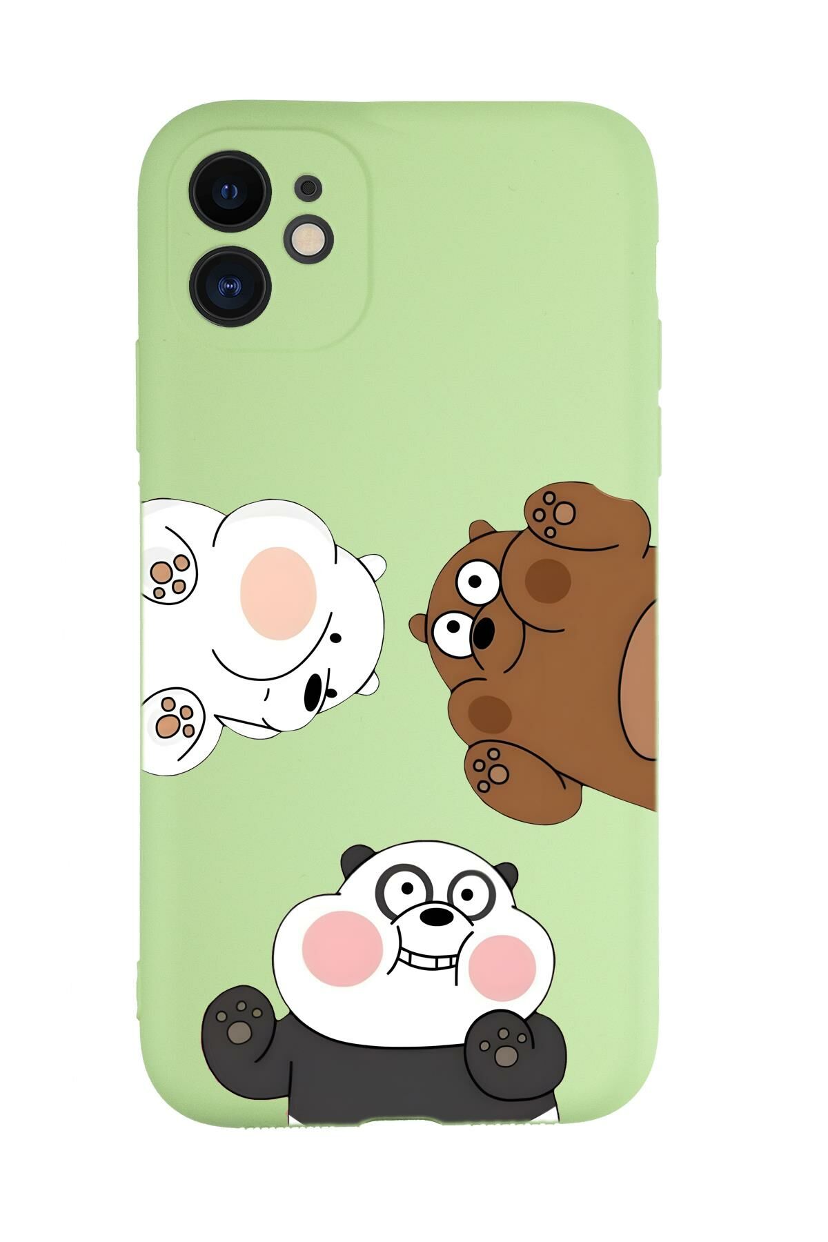 iPhone 11 Uyumlu Cute Animals Desenli Kamera Korumalı Premium Silikonlu Telefon Kılıfı