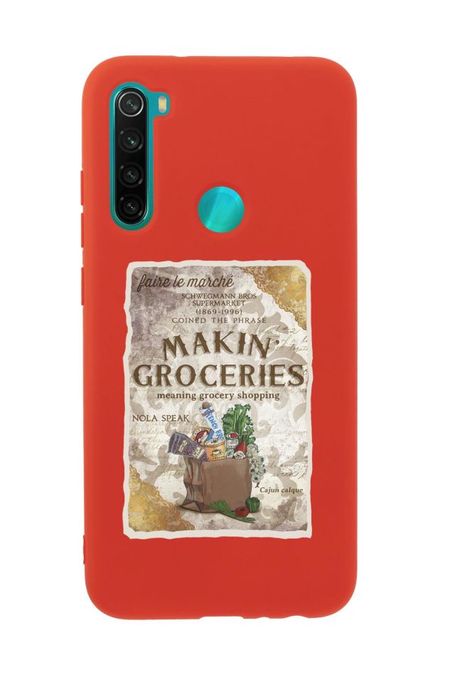 Xiaomi Redmi Note 8 Makin Groceries Desenli Premium Silikonlu Telefon Kılıfı