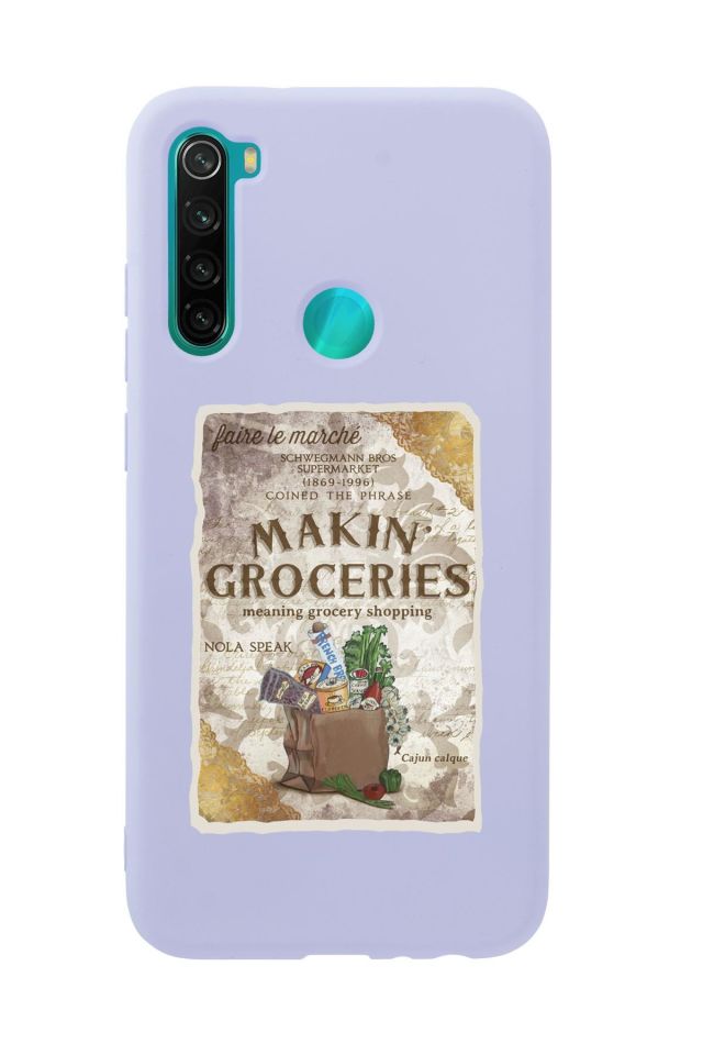 Xiaomi Redmi Note 8 Makin Groceries Desenli Premium Silikonlu Telefon Kılıfı