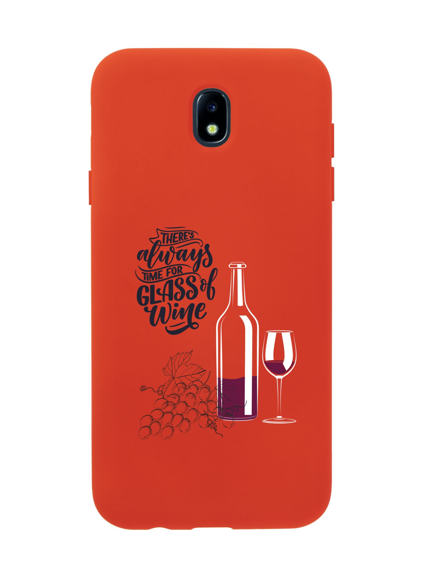 Samsung J7 Pro Wine And Grape Premium Silikonlu Telefon Kılıfı