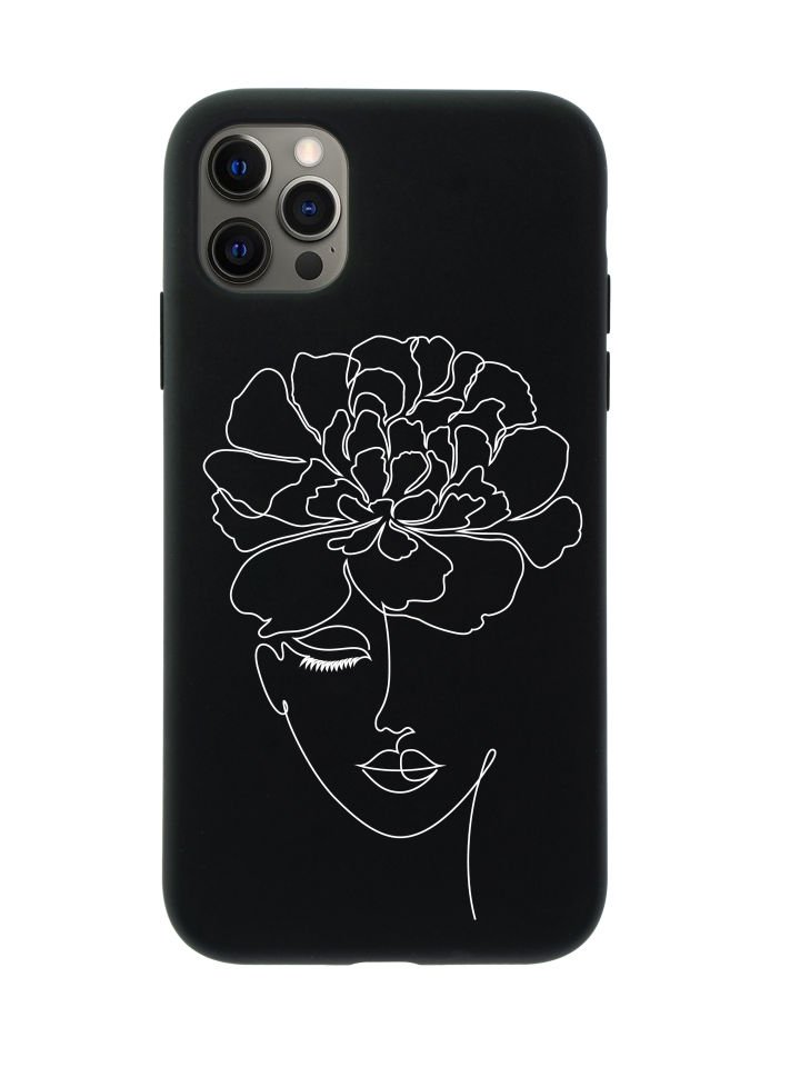 iPhone 12 Pro Max Flower Woman Art Premium Lansman Silikonlu Kılıf