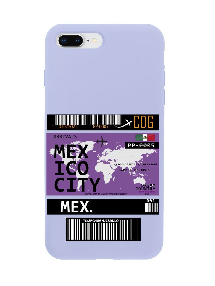 iPhone 8 Plus Mexico City Bilet Tasarımlı Telefon Kılıfı