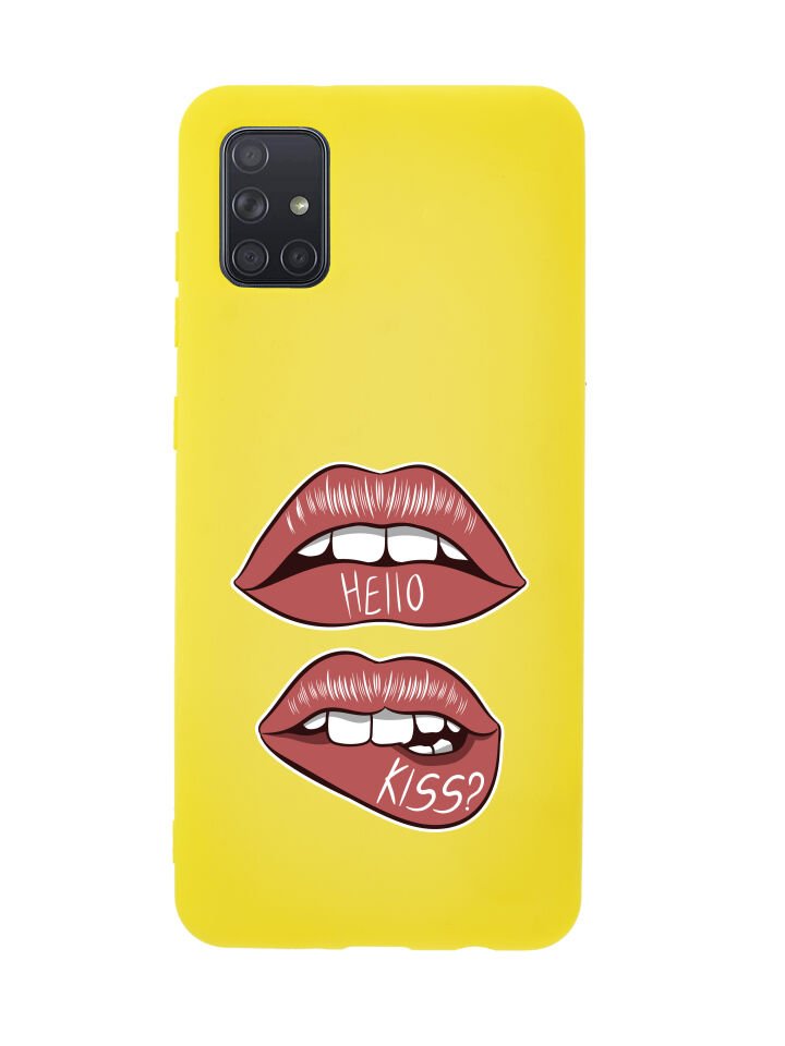 Samsung A71 Hello Kiss Premium Silikonlu Telefon Kılıfı