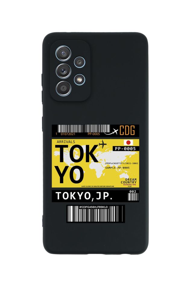 Samsung Galaxy A53 Uyumlu Tokyo Ticket Desenli Premium Silikonlu Lansman Telefon Kılıfı