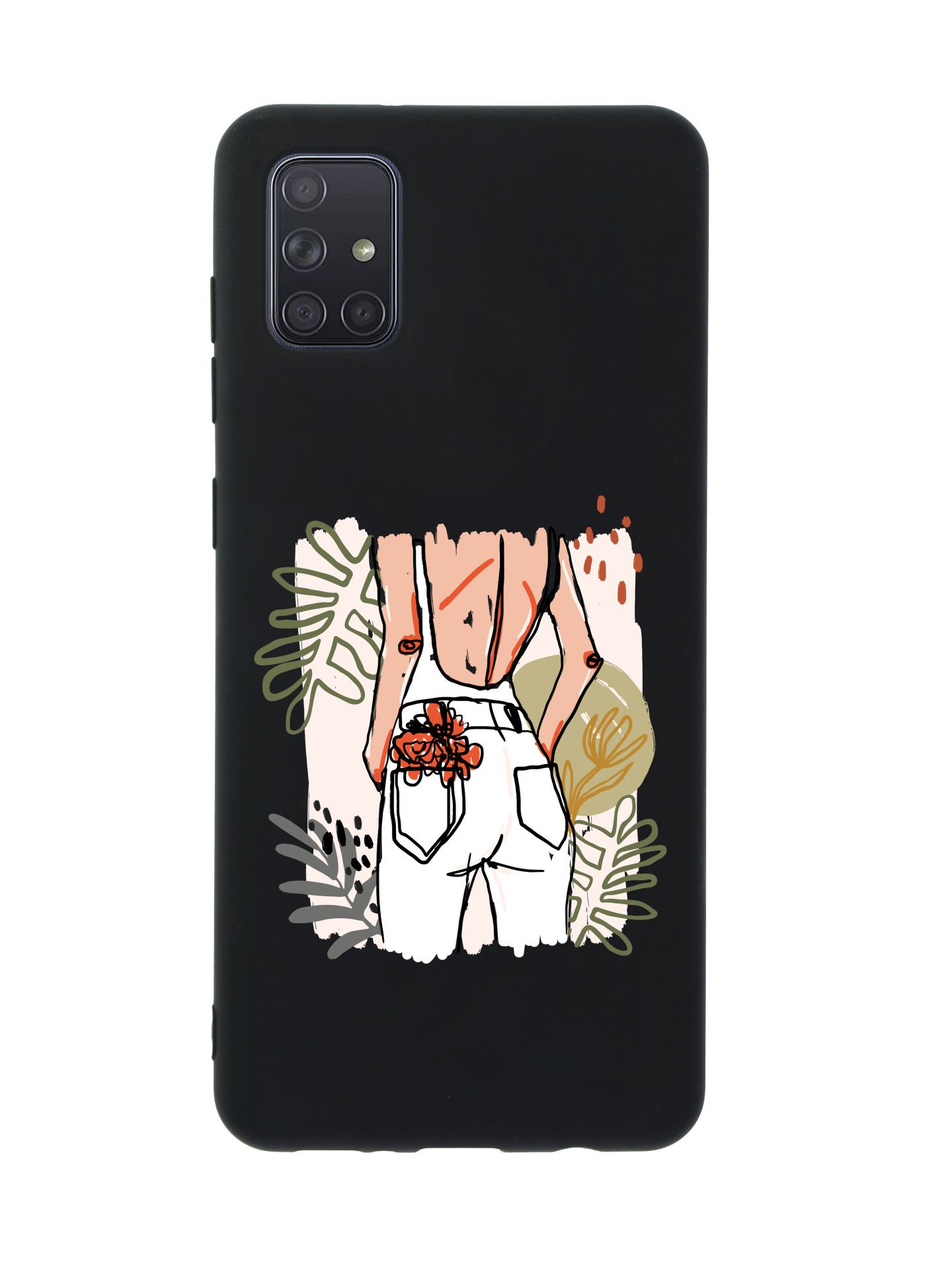 Samsung A71 Woman With Flowers Premium Silikonlu Telefon Kılıfı