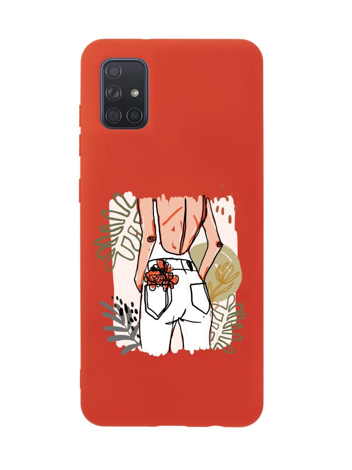 Samsung A71 Woman With Flowers Premium Silikonlu Telefon Kılıfı