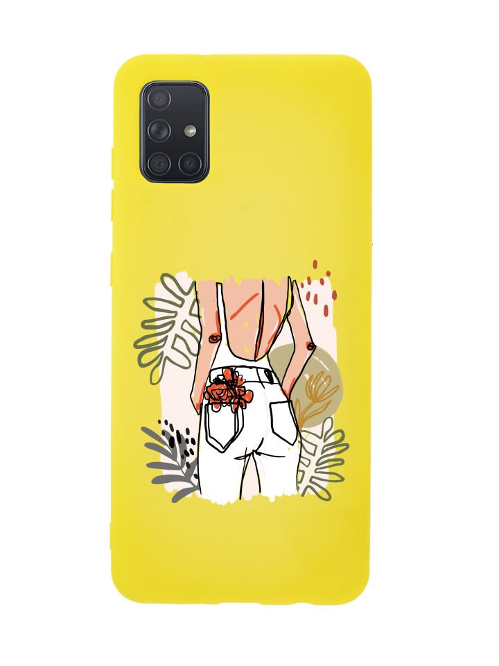 Samsung A71 Woman With Flowers Premium Silikonlu Telefon Kılıfı