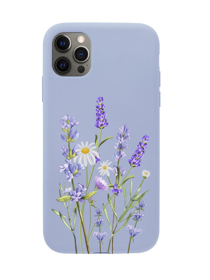 iPhone 12 Pro Max Lavender Premium Lansman Silikonlu Kılıf