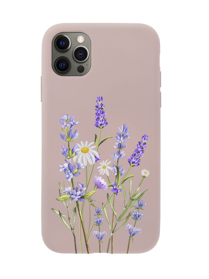 iPhone 12 Pro Max Lavender Premium Lansman Silikonlu Kılıf