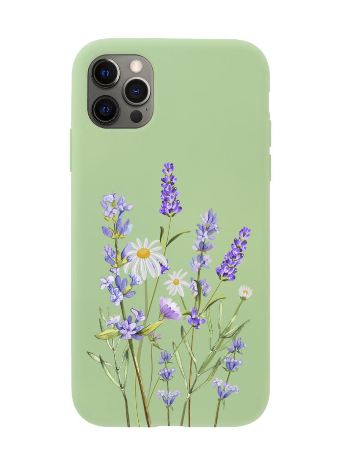 iPhone 12 Pro Max Lavender Premium Lansman Silikonlu Kılıf