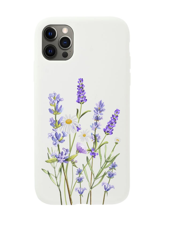 iPhone 12 Pro Max Lavender Premium Lansman Silikonlu Kılıf