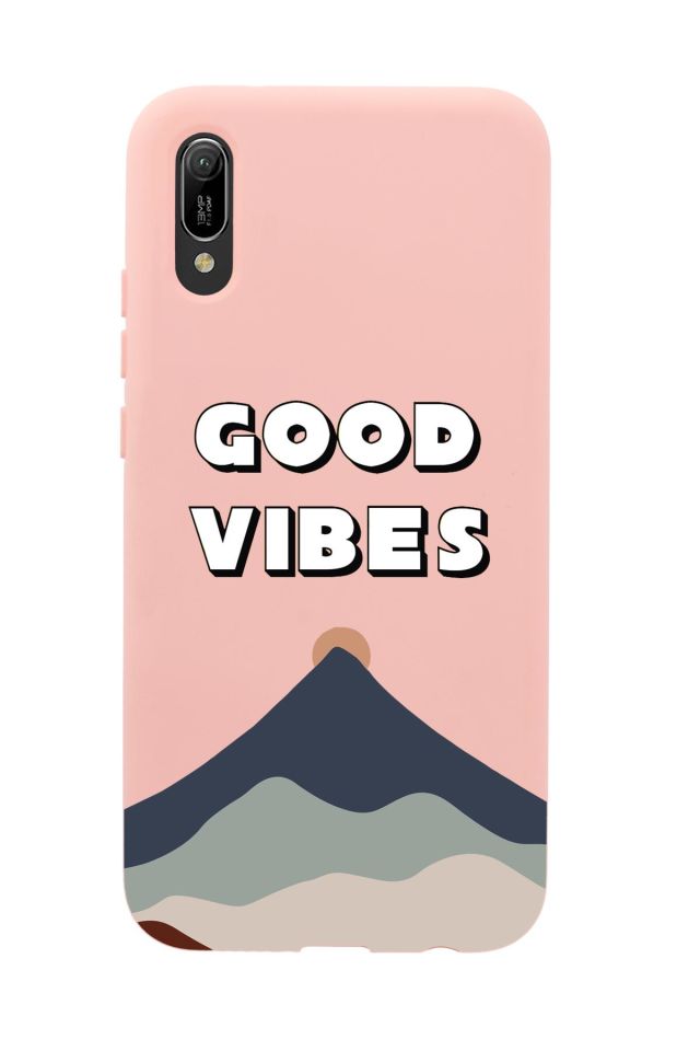 Huawei Y6 Pro 2019 Good Vibes Premium Silikonlu Telefon Kılıfı