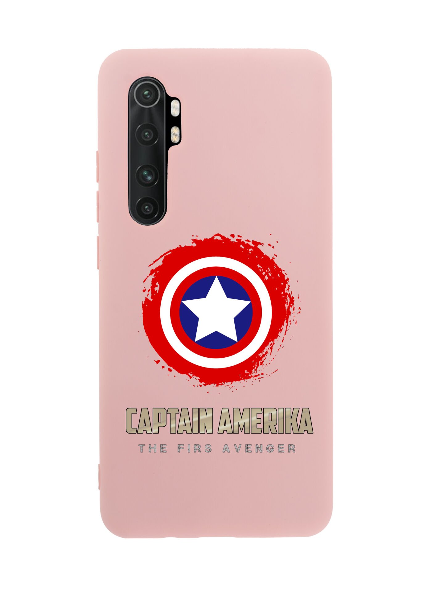Xiaomi Note 10 Lite Captain America Premium Silikonlu Telefon Kılıfı