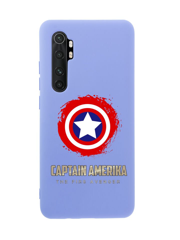 Xiaomi Note 10 Lite Captain America Premium Silikonlu Telefon Kılıfı