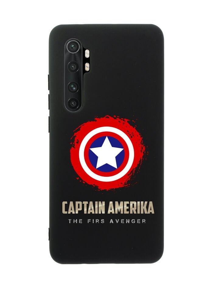 Xiaomi Note 10 Lite Captain America Premium Silikonlu Telefon Kılıfı