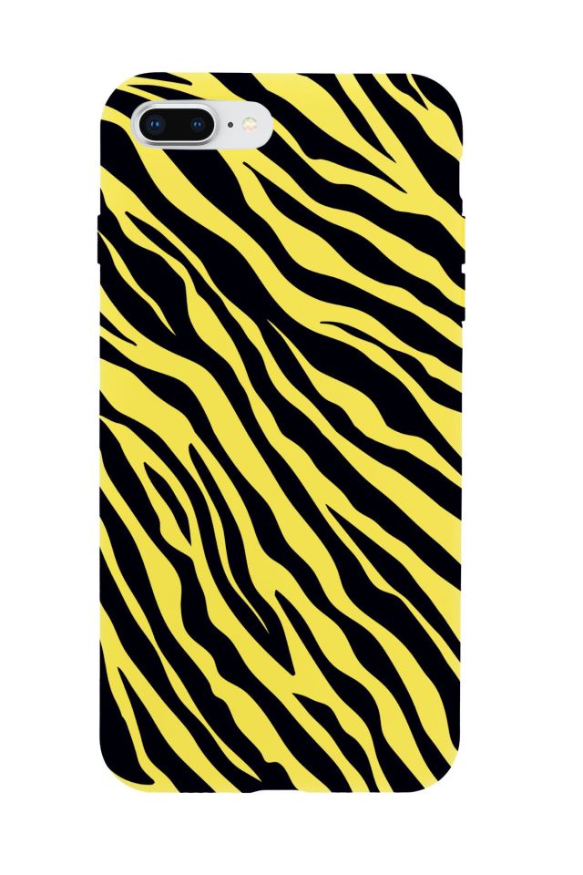 iPhone 8 Plus Zebra Pattern Premium Silikonlu Telefon Kılıfı